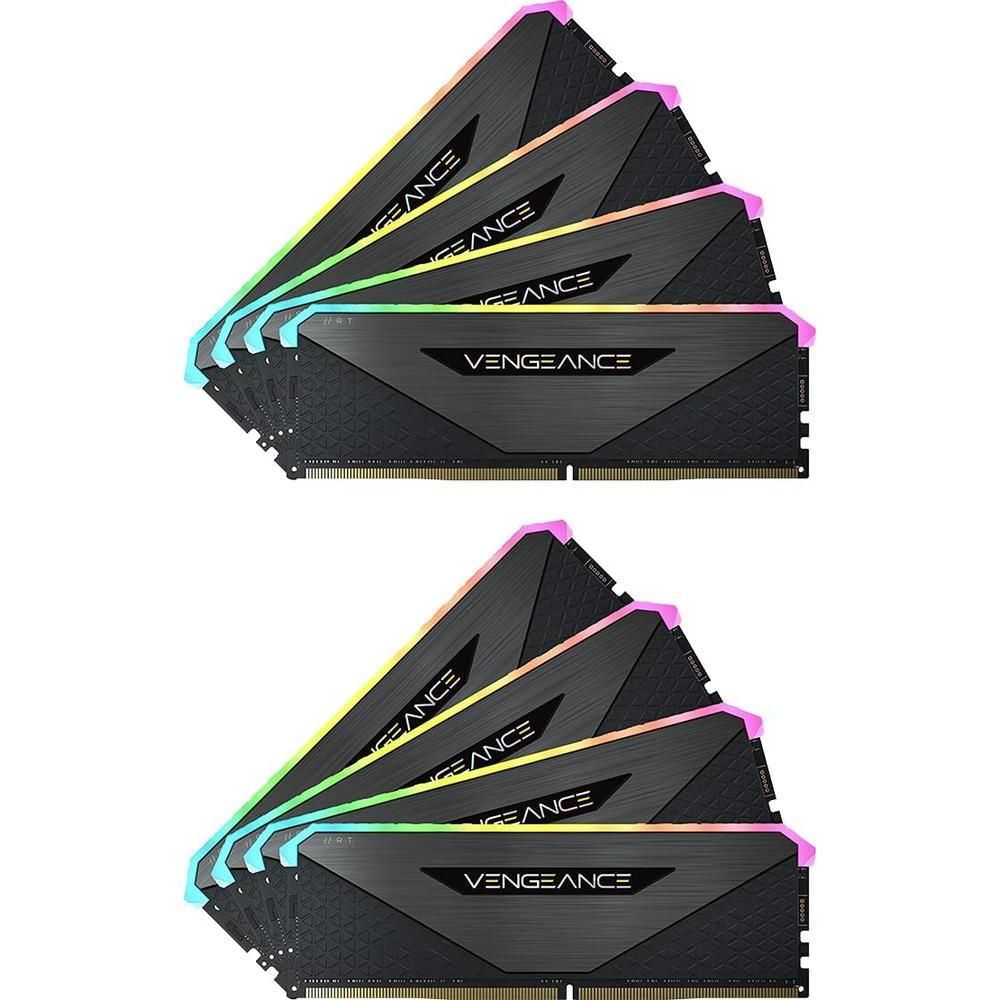 CORSAIR DDR4-256GB 3600MHz CL18 デスクトップPC用メモリ VENGEANCE RGB RT 256GB  [32GB×8枚] CMN256GX4M8Z3600C18（2021新モデル optimized for AMD）