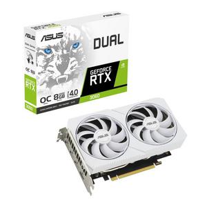 Dual GeForce RTXTM 3060 White OC Edition 8GB GDDR6 [DUAL-RTX3060-O8G-WHITE]